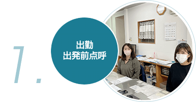 出勤、出発前点呼